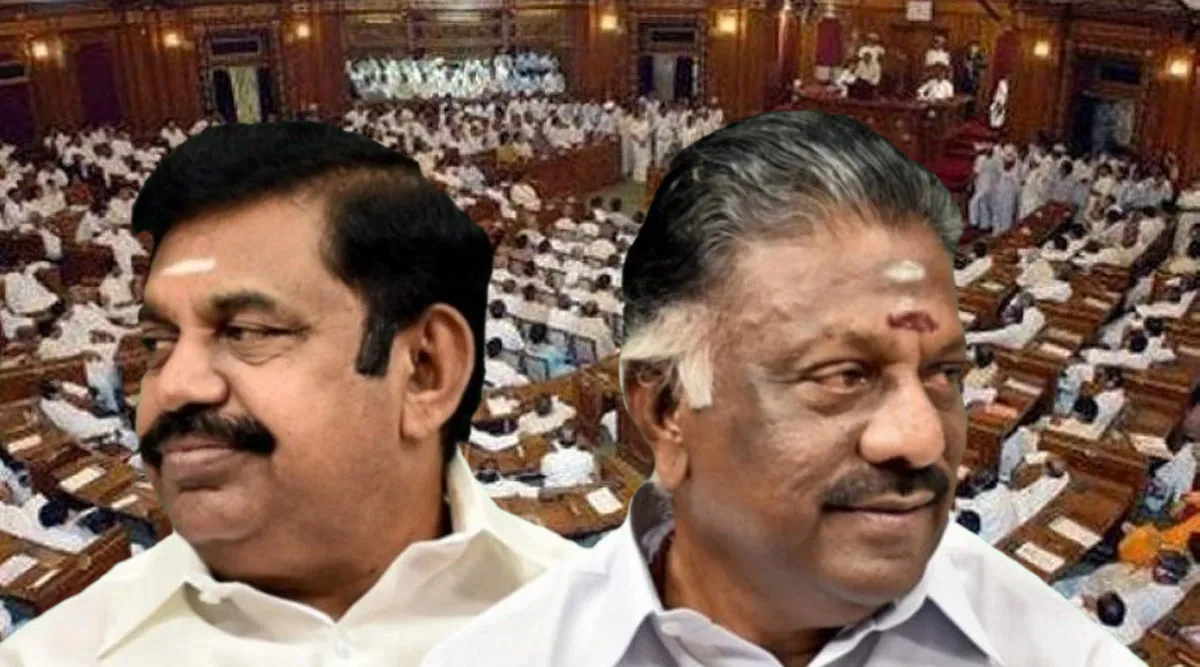 OPS, EPS aiadmk protest against dmk and mk stalin