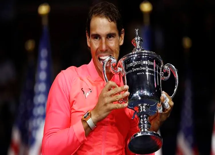Rafael Nadal, of Spain, US Open Tennis