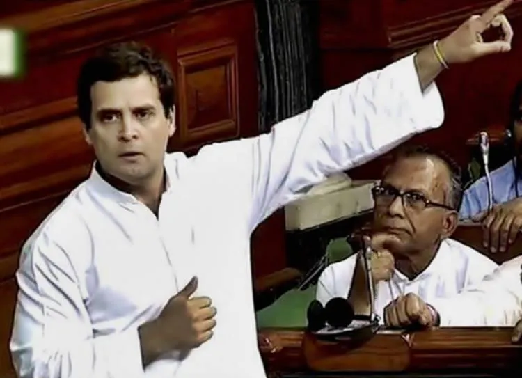 Rahul Gandhi, No confidence Motion
