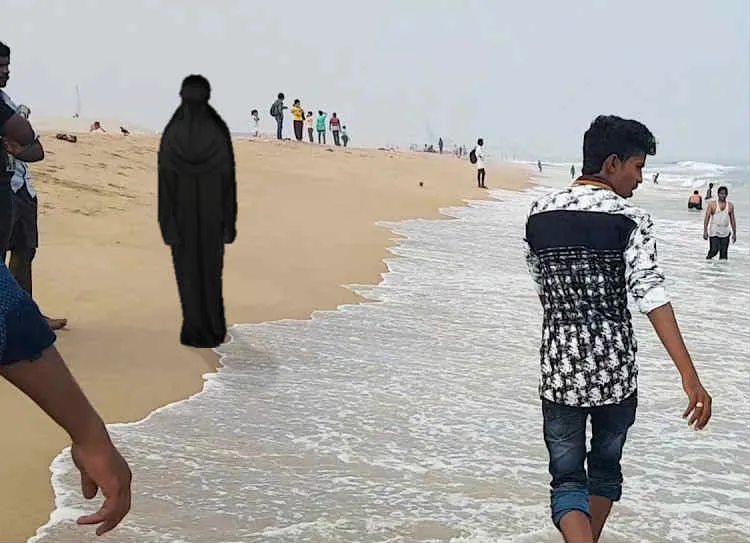 Youth roaming in burqa lands in police custody, 21 வயது வாலிபர்