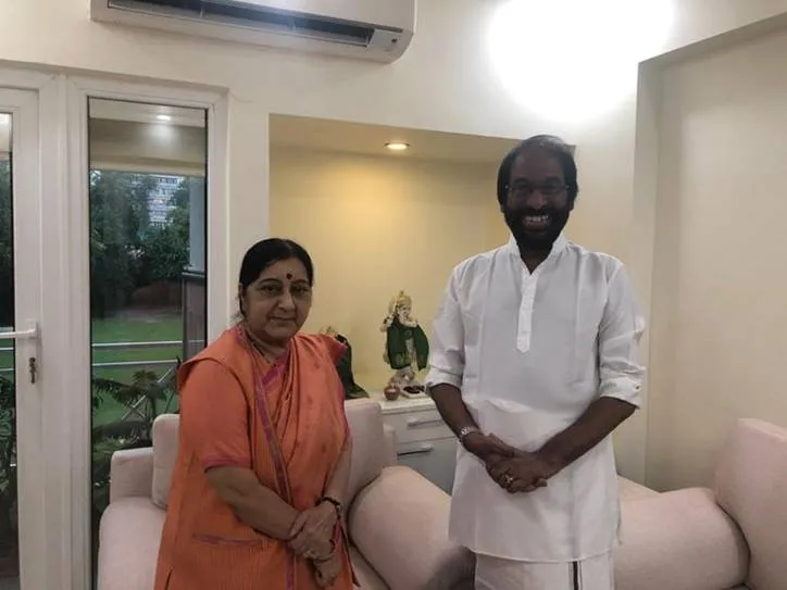 Sushma Swaraj emotional connections with Tamil, Tiruchy Siva, Lalitha Subash