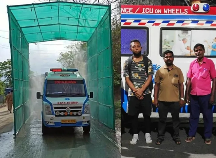 Tamil Nadu Ambulance Drivers drove Mizoram to deliver mizo young's remains