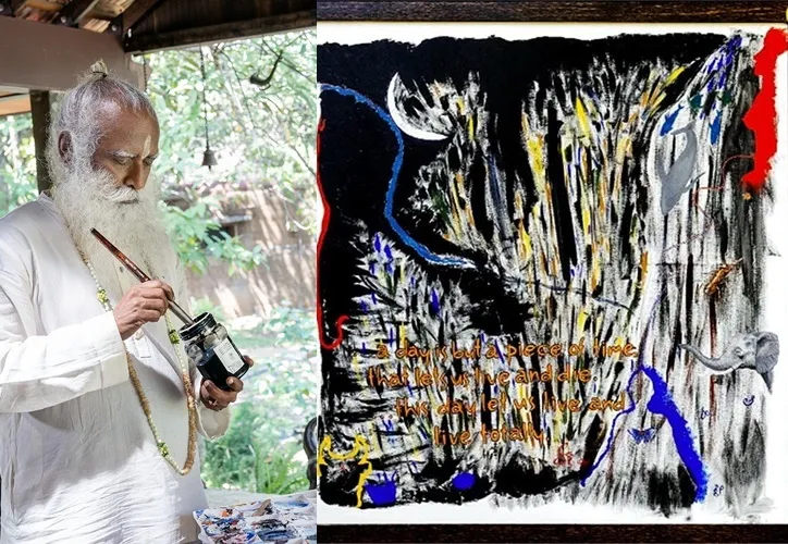 Isha founder Sadhguru's painting sold for Rs 4.14 crores