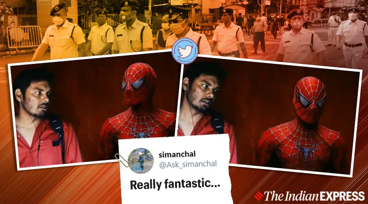 Viral Video of hilarious interaction between man and Spider-man in an elevator