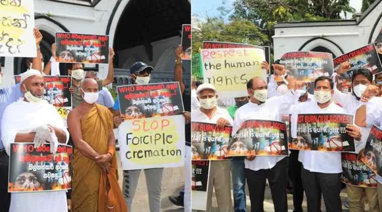 Sri Lanka muslims Silent protest, silent portest against cremation of Muslim victims of coronavirus, இலங்கை, முஸ்லிம்கள் உடல் தகனம், கொரோனாவைரஸ், முஸ்லிம்கள் அமைதி போராட்டம், sri lanka, coronavirus, covid 19, colombo