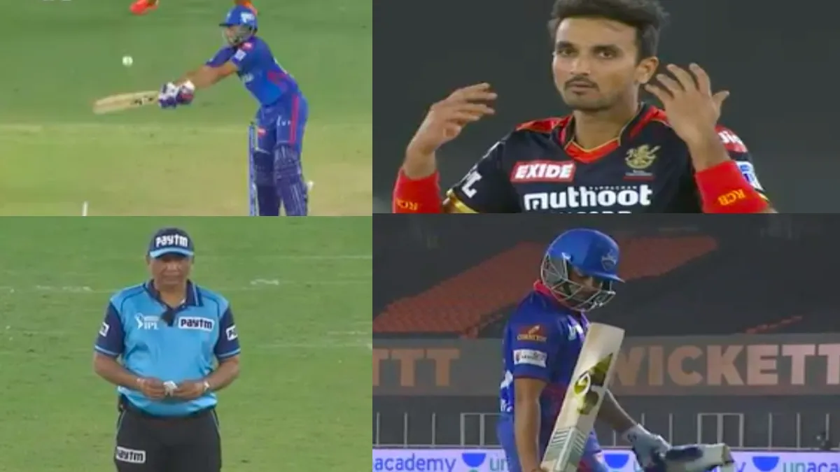 IPL 2021 Tamil News: Prithvi Shaw Walks After Edging The Ball To AB De Villiers Off Harshal Patel