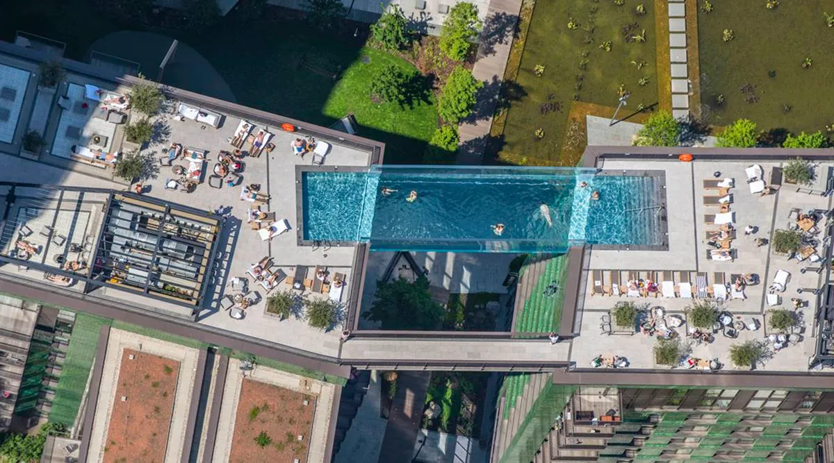 world's first transparent sky pool