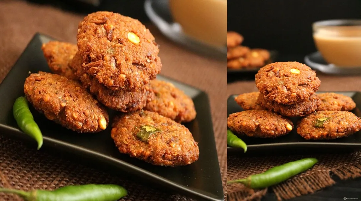 Snacks Recipe in tamil: how to make Vazhaipoo Vadai Recipe in Tamil