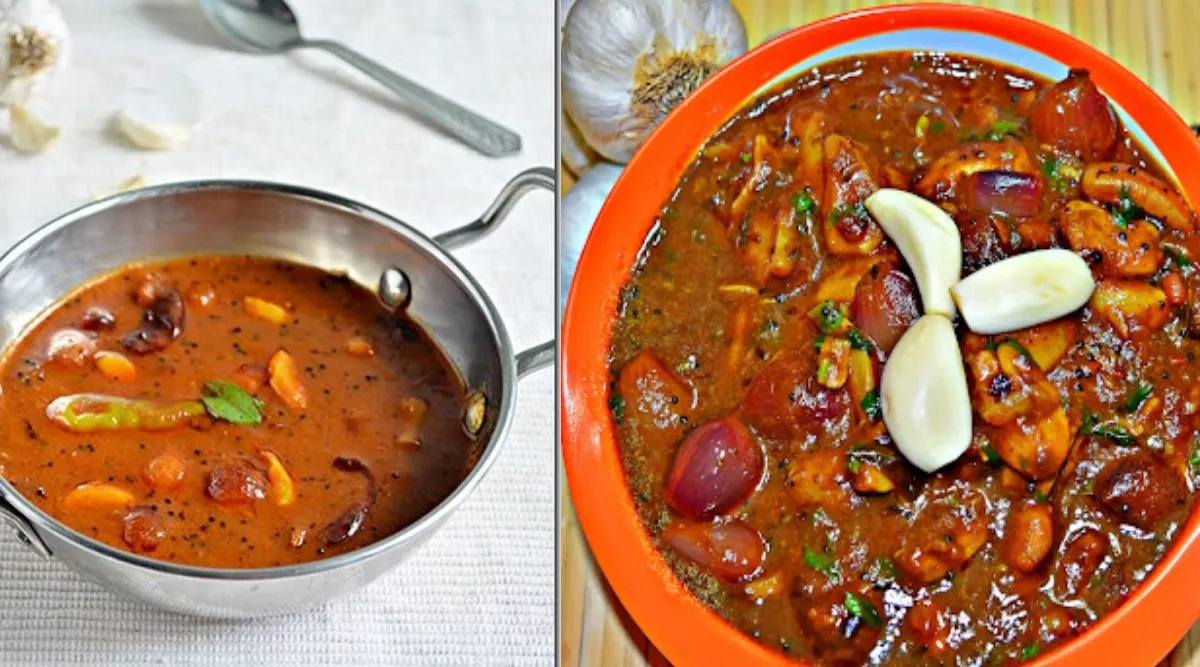 Pundu kulumu in tamil: Garlic Gravy recipe making in tamil