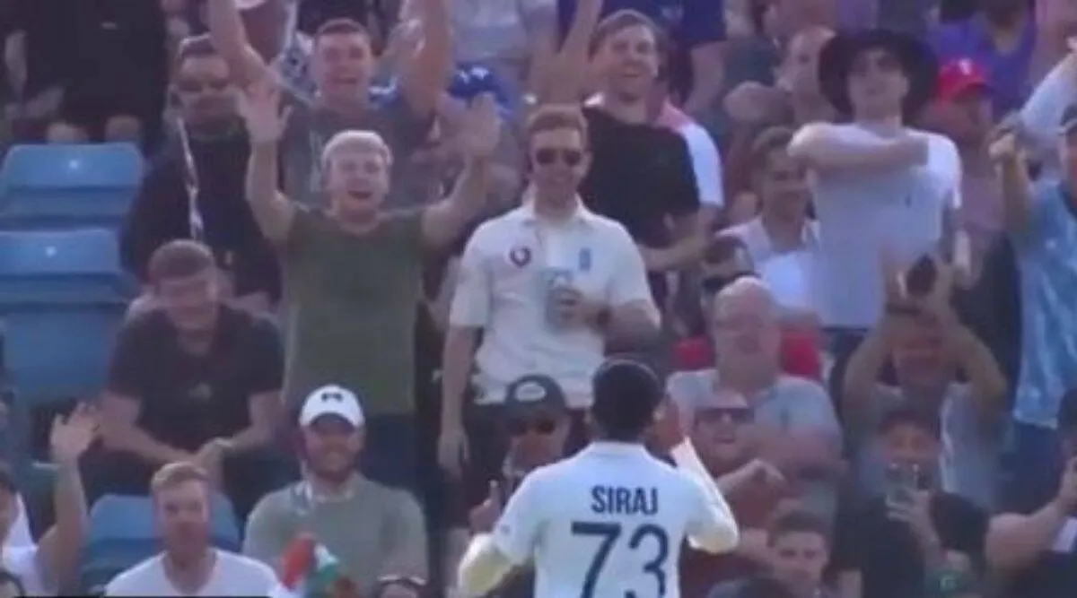 Ind vs eng 3rd test tamil news: English crowd throw ball at Mohammed Siraj viral video