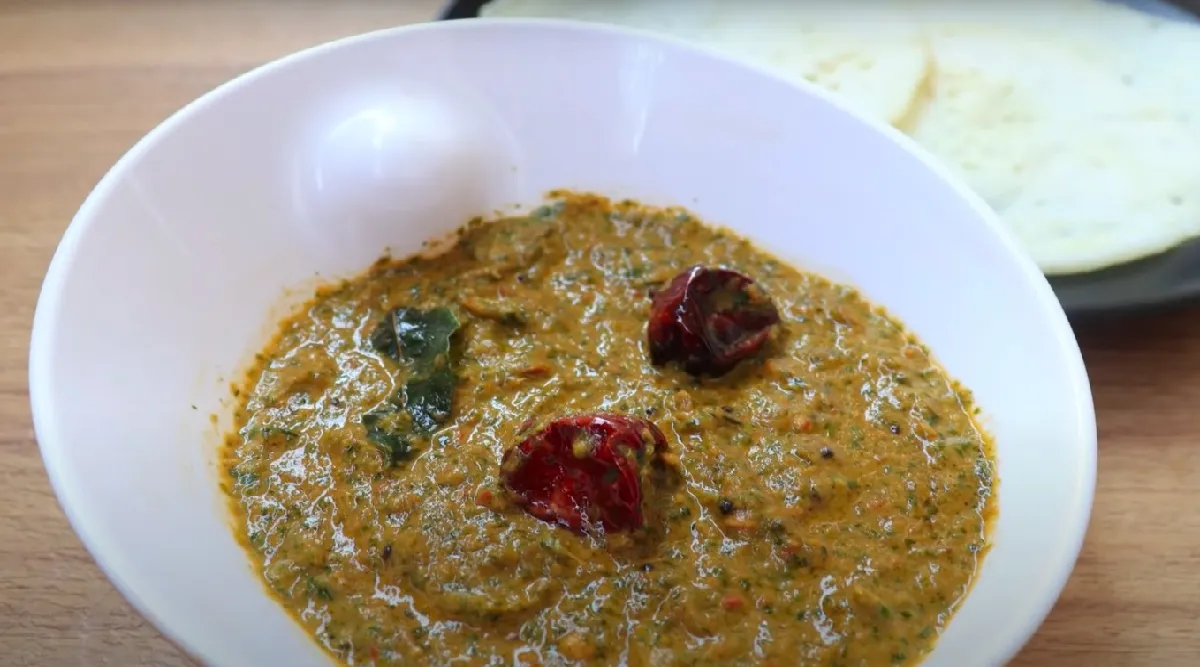 Instant chutney recipes in tamil: coriander leaves chutney making in tamil