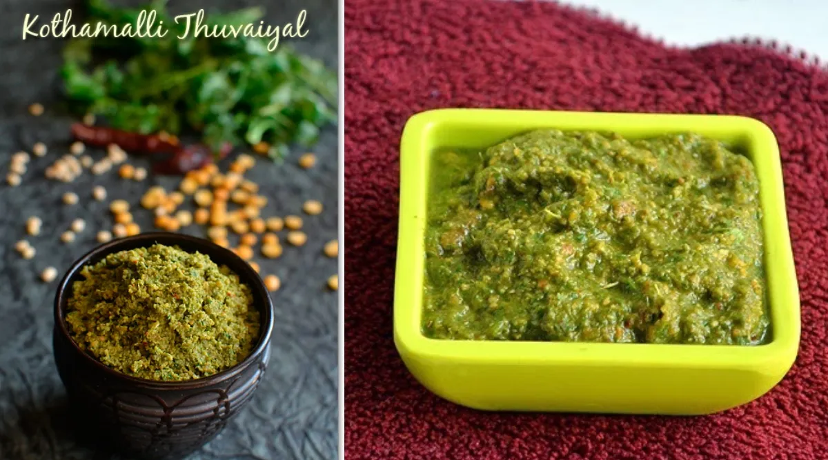 coriander recipes in tamil: simple steps for coriander chutney tamil