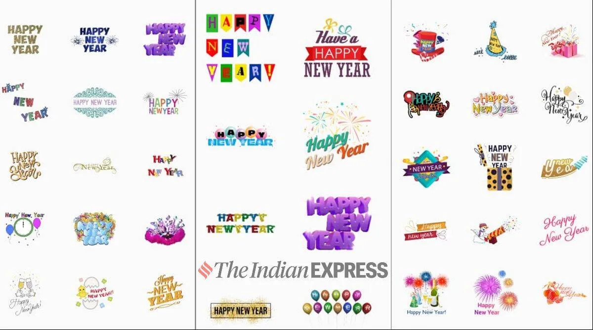 Happy New Year 2022 Wishes Stickers How to send Happy New year Sickers Tamil News 2022