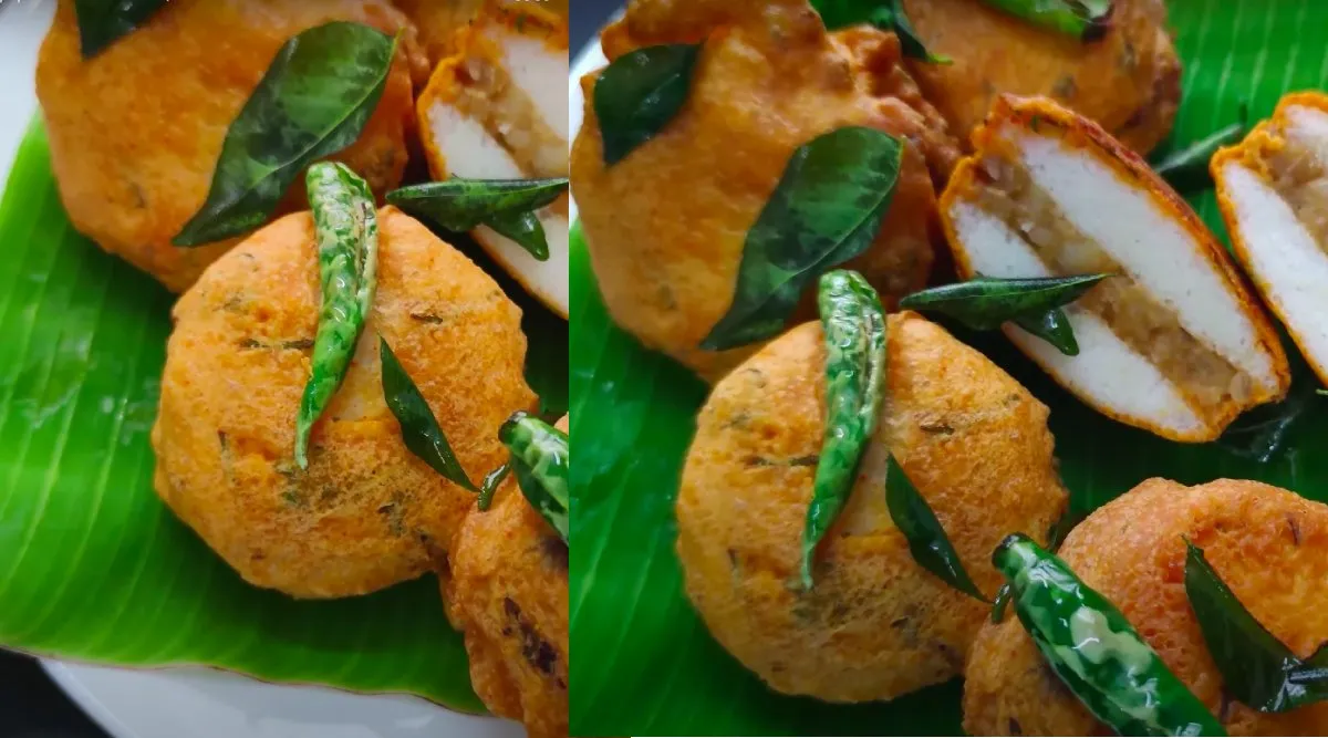 Idli Bajji Recipe in tamil: how to make bajji in boiled idli