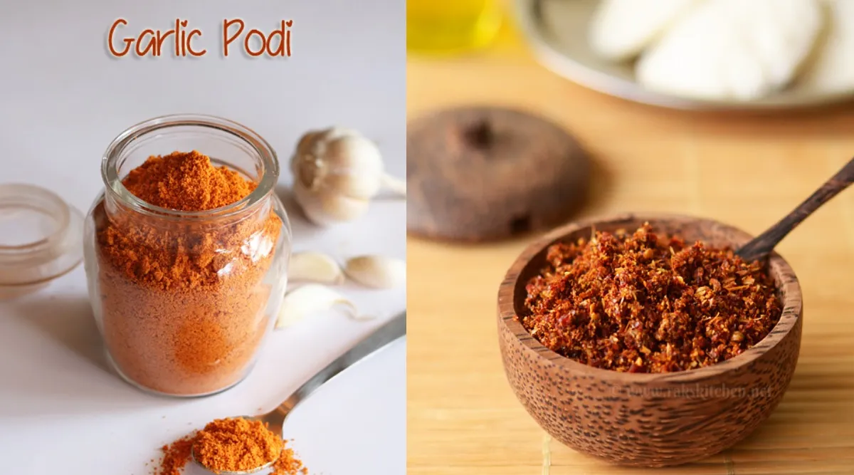 garlic recipes in tamil: Garlic Podi for idli and dosa