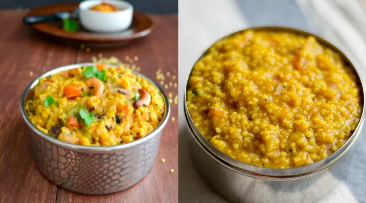 Sambar Sadam Recipe in tamil: how to make Thinai Sambar Sadam or Foxtail Millet Sambar Rice