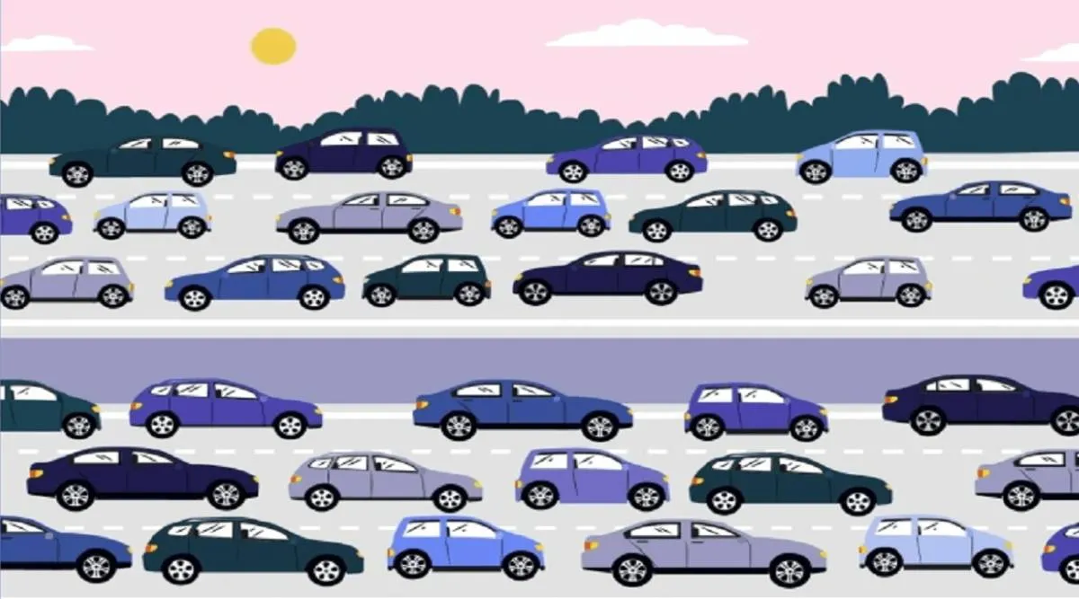 Optical Illusion, Optical Illusion spot the car in the image, ஒரு நிமிஷம்தான் டைம் காரை கண்டுபிடிங்க, டிராஃபிக் ரூல்ஸை மதிக்காத கார் எதுன்னு கண்டு பிடிங்க, can you spot the car breaking the rules of road, spot the car within minute, Spot the car in less than a minute