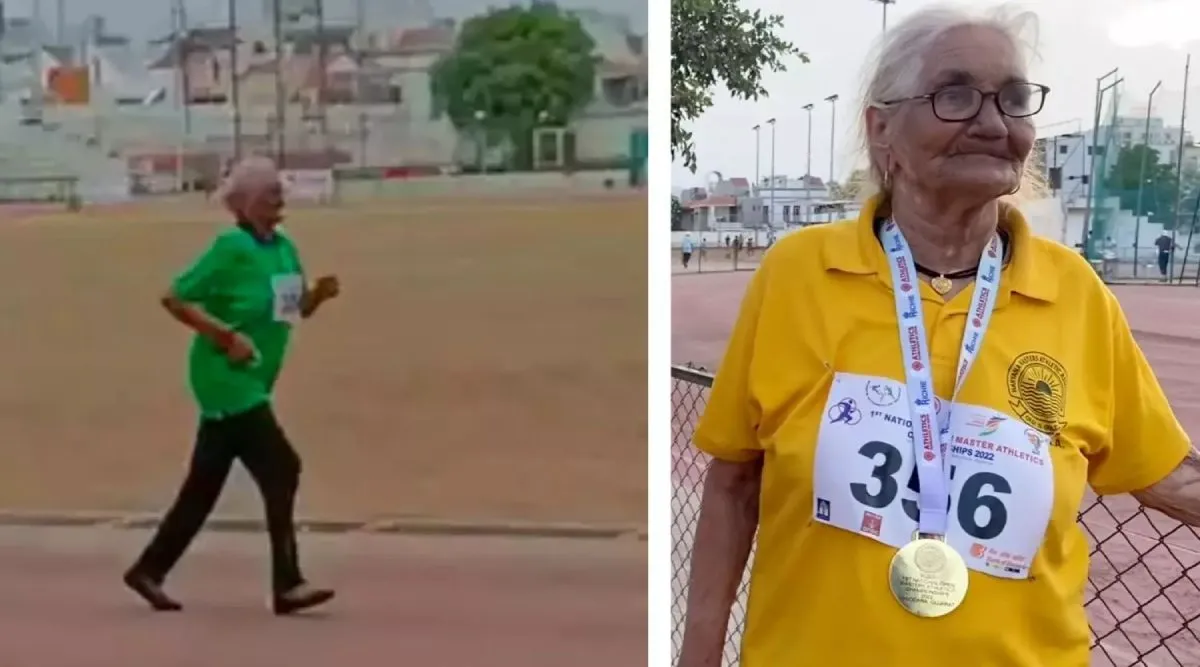 Watch video: 105-year-old Rambai from Haryana sprints 100m, wins gold, sets new record