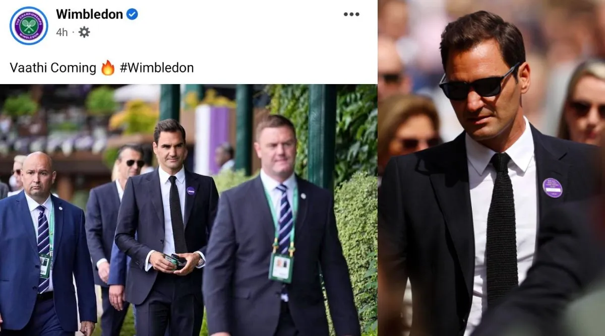 Federer welcomed with “Vaathi coming” caption by Wimbledon Facebook