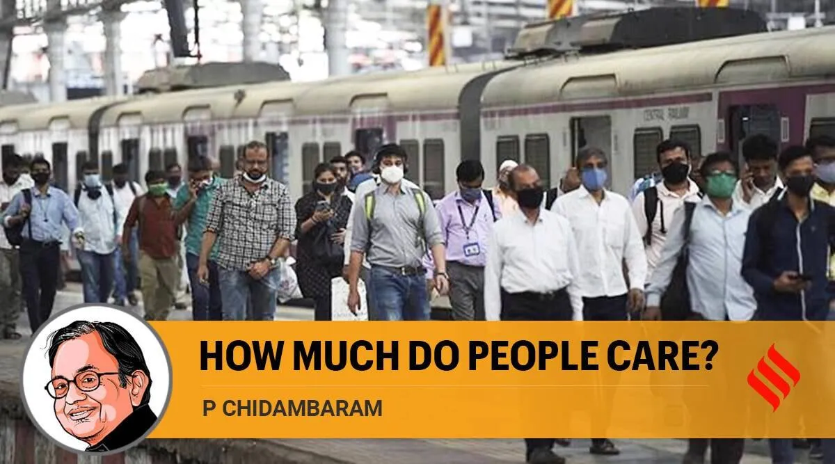P Chidambaram writes on How much do people care? In tamil