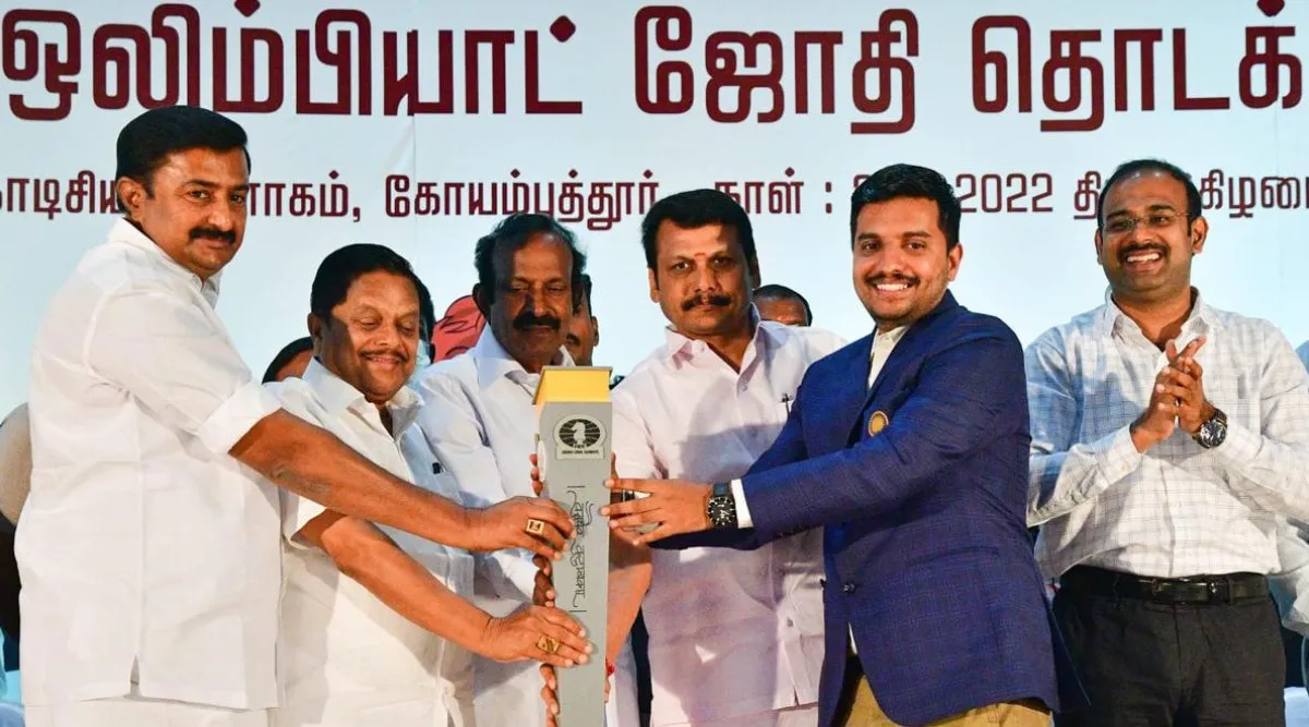Chess Olympiad torch reaches Tamil Nadu, BJP walks out