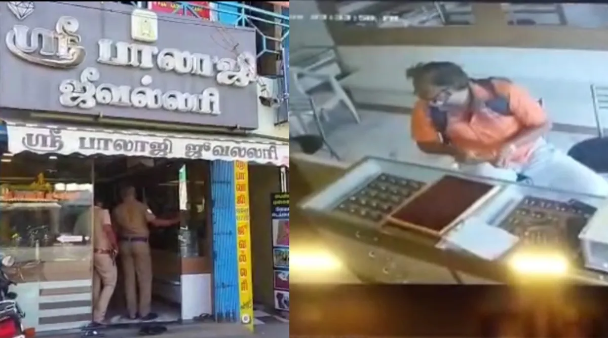 Coimbatore jewellery shop robbery: Robber caught on CCTV