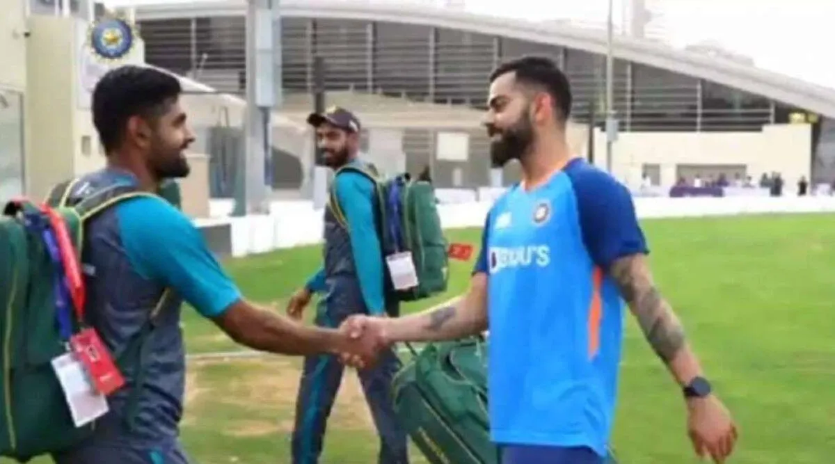 Cricket video news in tamil: Virat Kohli Meets Pakistan Captain Babar Azam Ahead Of Asia Cup 2022