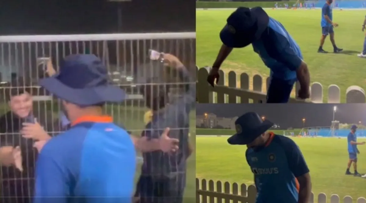Rohit jumped the fence and fulfils WISH of PAKISTAN fan, video goes viral