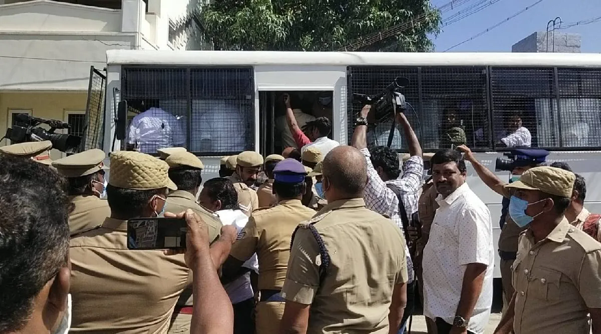 Coimbatore: DVAC Raids AIADMK Ex-Minister SP Velumani's house; 7 MLA’s and cadre got arrested