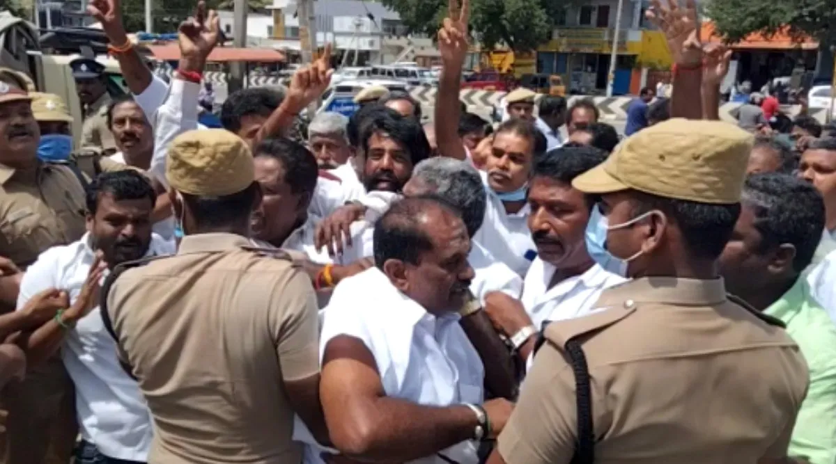Watch Video: AIADMK Ex-Minister SP Velumani's house Raided by DVAC; supporters got arrested