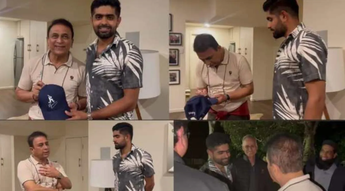 Sunil Gavaskar meets Babar AZAM; signs cap and gives advice, video goes viral