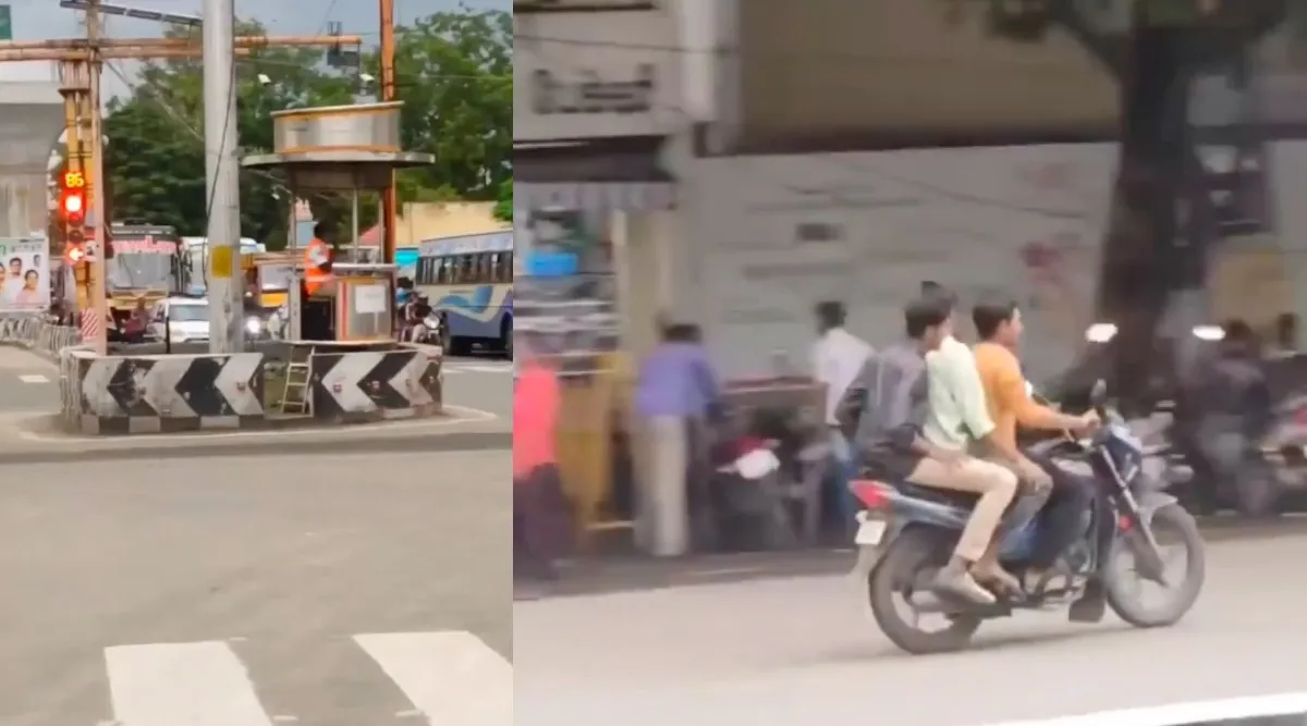 Coimbatore: funny comment of traffic police at signal, video goes viral Tamil News