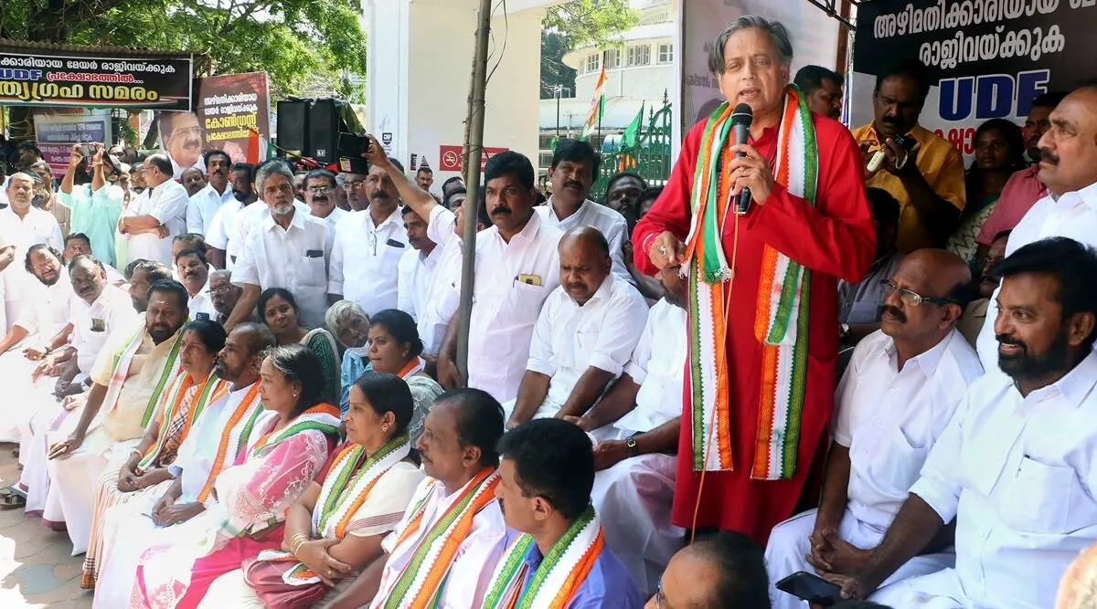 Congress leader Shashi Tharoor over Kerala unit row