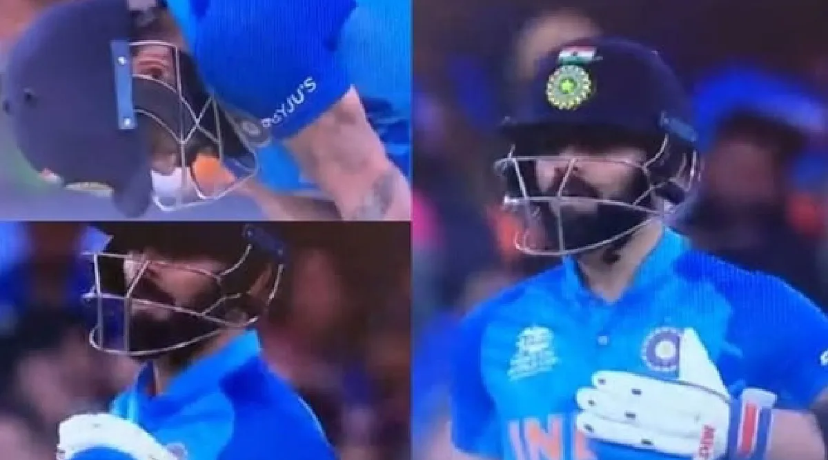 Viral video: Kohli holding his chest, catching his breath while batting Tamil News