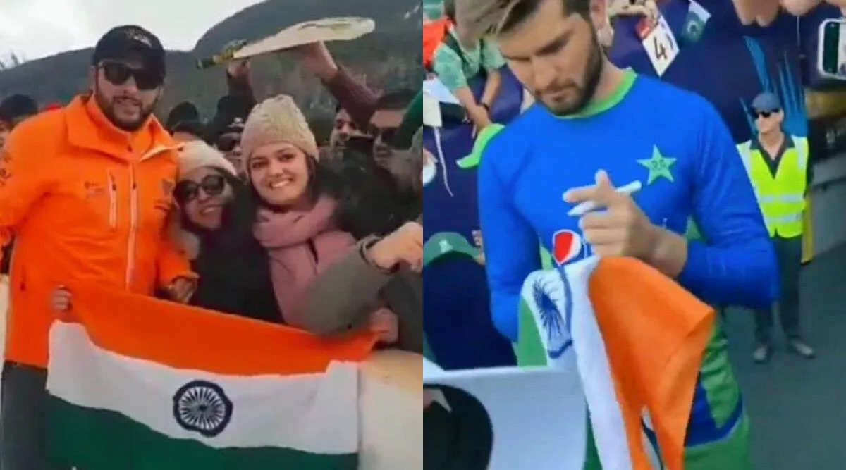 Shaheen signs Indian flag for a fan Like his father-in-law Shahid Afridi Tamil News