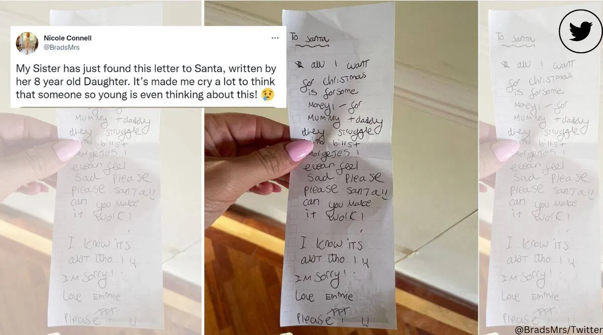 8-year-old girl’s letter to Santa Claus for Christmas