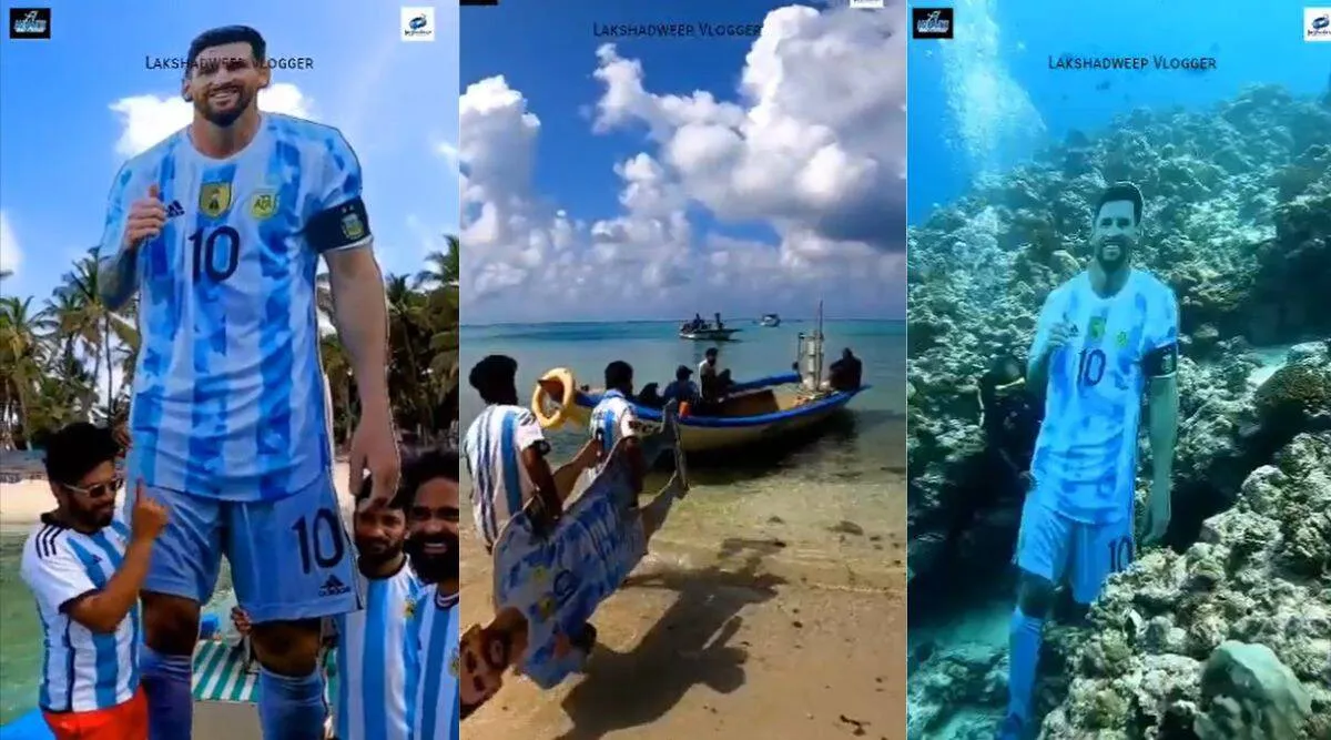 Watch video: Kerala fans install Lionel Messi’s cutout in Arabian Sea Tamil News