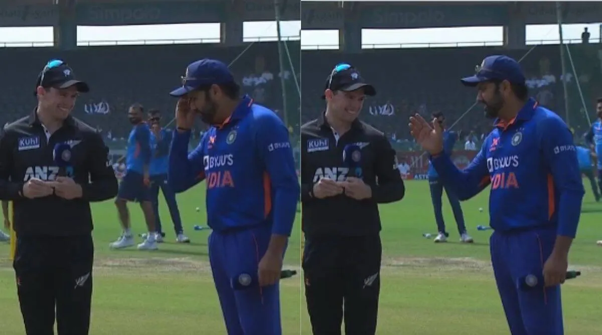 IND vs NZ 2nd ODI: Rohit cute moments during toss Tamil News