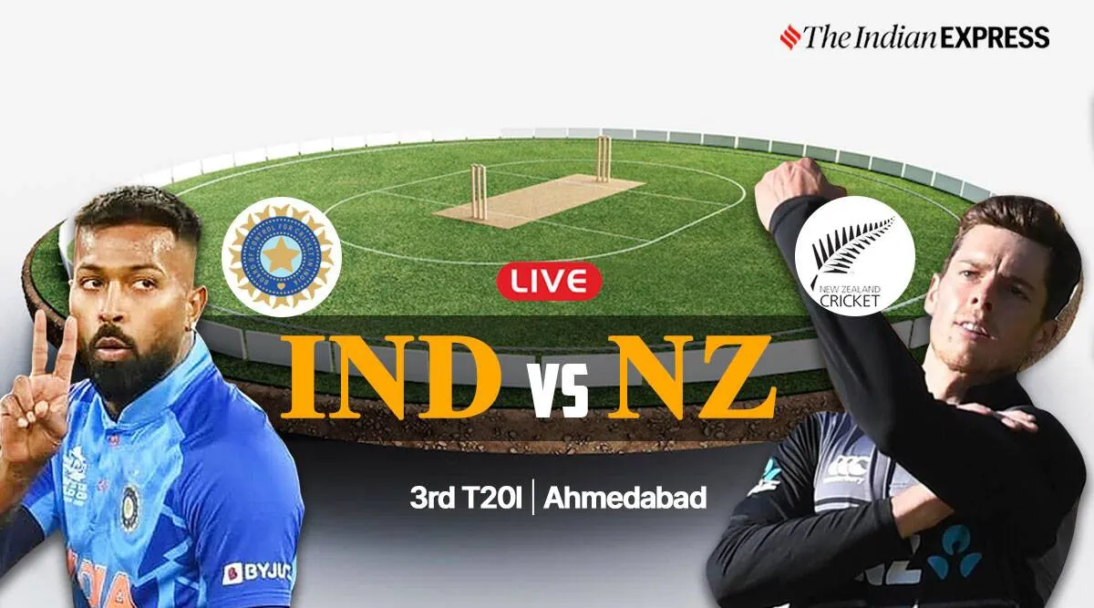 India vs New zealand , 3rd T20 Match 2023 , 3rd T20 match  Live Cricket Score  