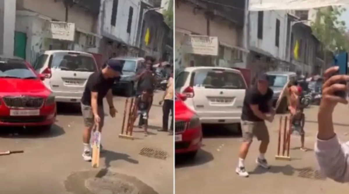 David Warner plays street cricket in Mumbai Ahead of IND vs AUS ODIs