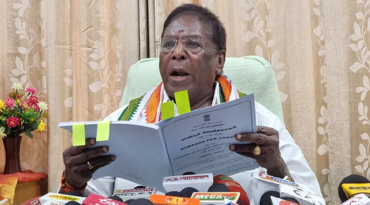 Puducherry: Former chief minister N Rangaswamy press meet Tamil News