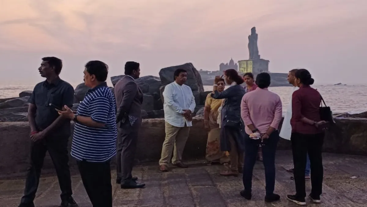 The Mauritian Presidential couple mesmerized by the beauty of Kanyakumari