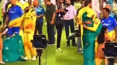 Watch Ravindra Jadejas wife touches his feet post Chennais fifth IPL triumph