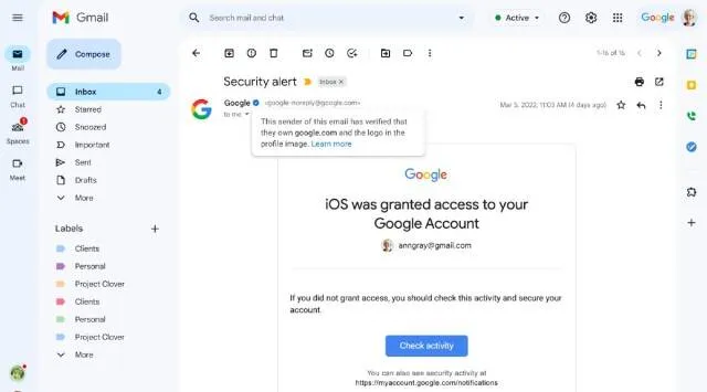 Google’s Gmail gets a blue tick mark a