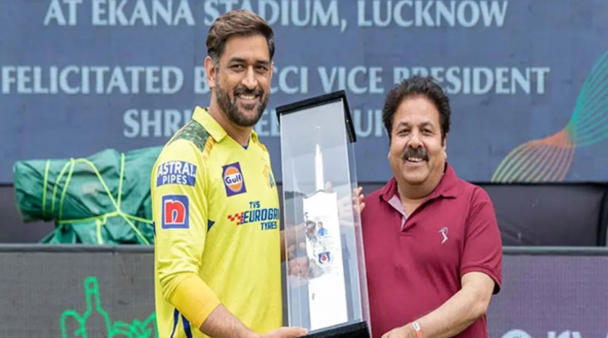 Cricket video Tamil News: MS Dhoni felicitated during LSG vs CSK clash in Lucknow